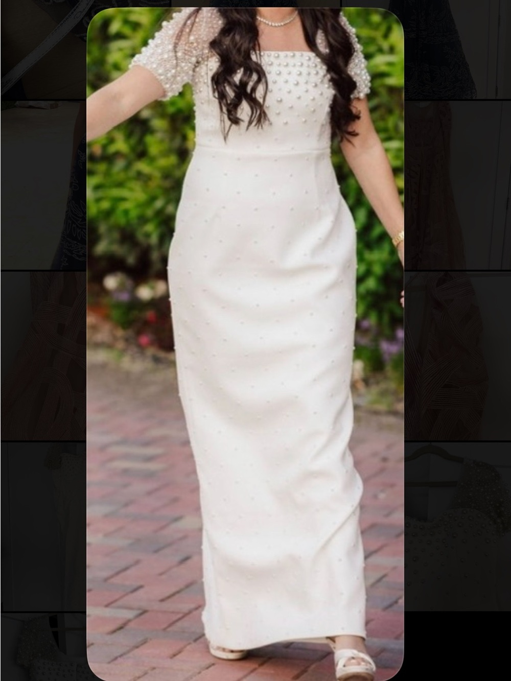 Rebecca Vallance Cream Beaded Wedding gown for bridesmaid or bride